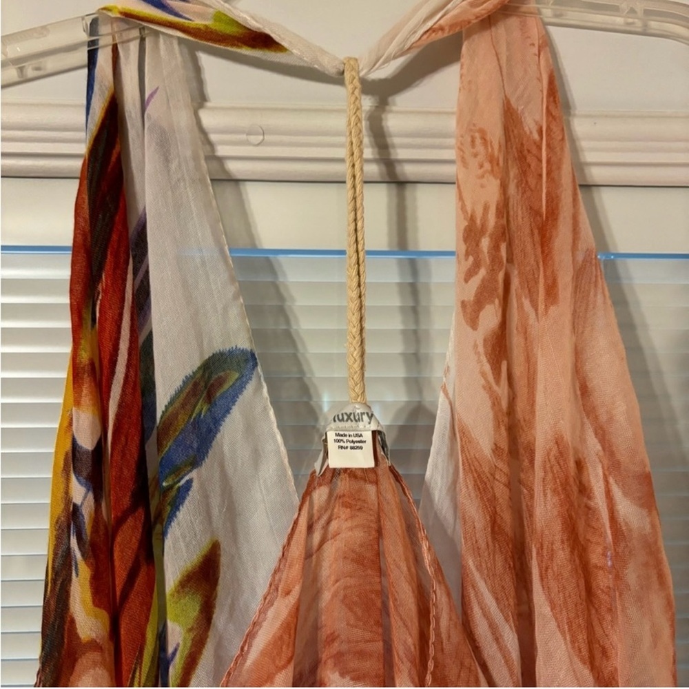 Multicolor Abstract Print Scarf coverup - Picture 8 of 8